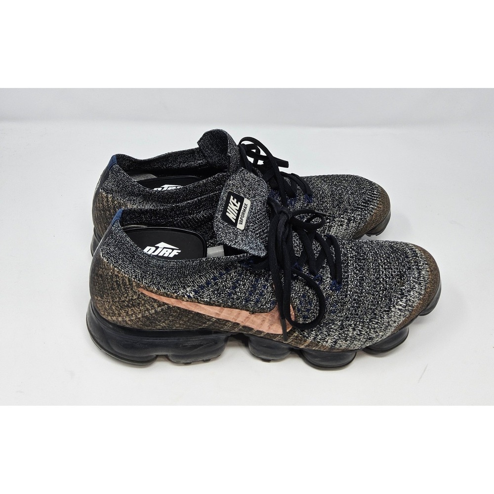 Nike Air VaporMax Flyknit 2 Women Sz 10 Running Shoes Black Grey Rose Gold Pink